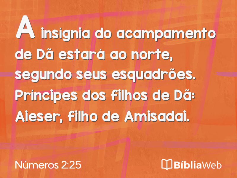 Números 2:25 em imagem para compartilhar