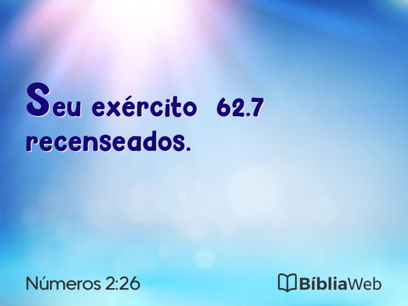 Números 2:26 em imagem para compartilhar