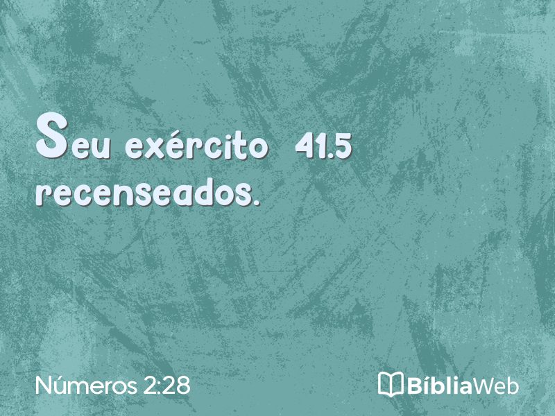 Números 2:28 em imagem para compartilhar