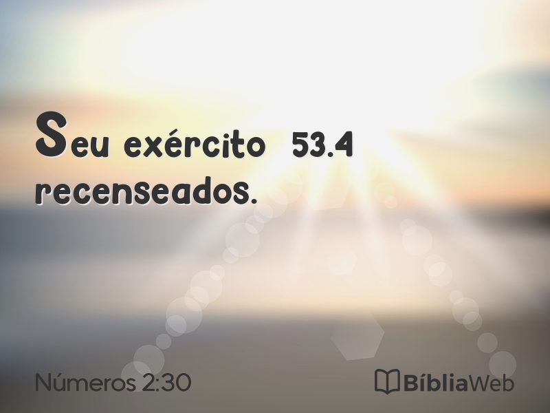 Números 2:30 em imagem para compartilhar