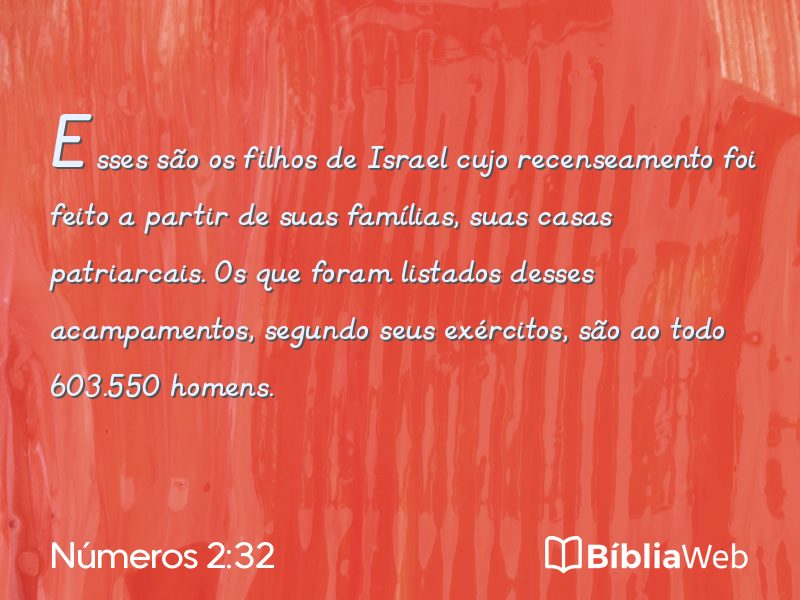 Números 2:32 em imagem para compartilhar