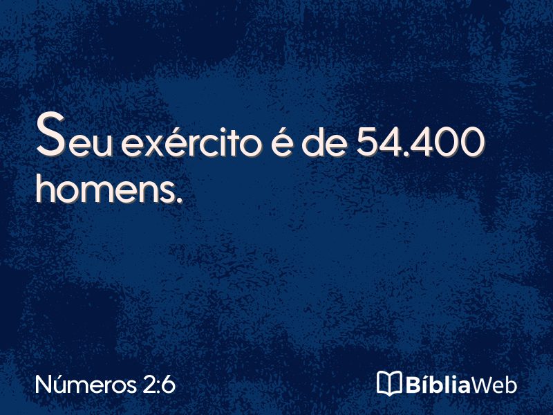 Números 2:6 em imagem para compartilhar