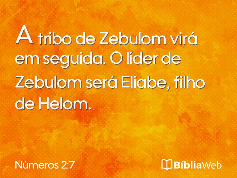 Números 2:7 em imagem para compartilhar