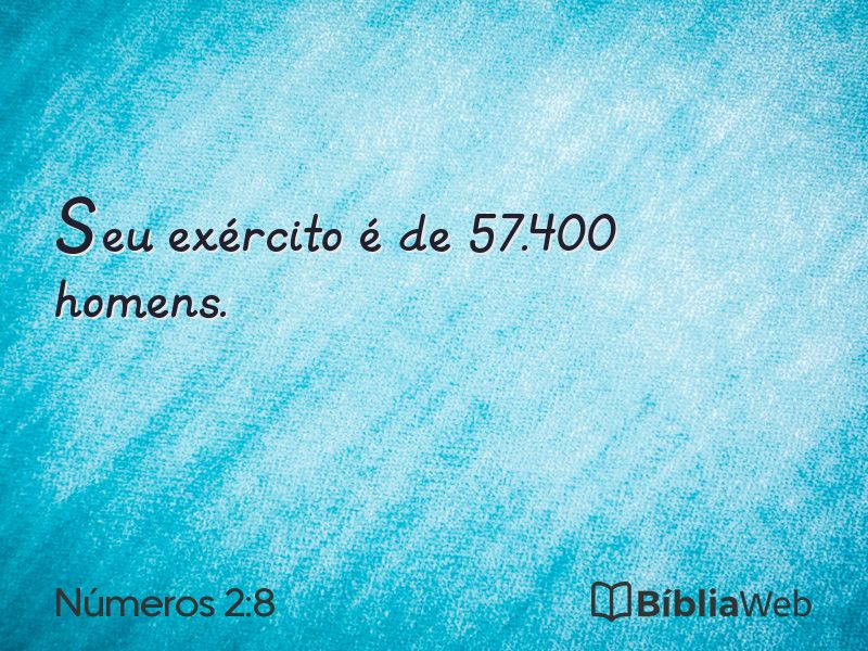 Números 2:8 em imagem para compartilhar