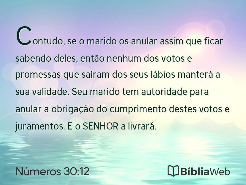 Números 30:12 em imagem para compartilhar