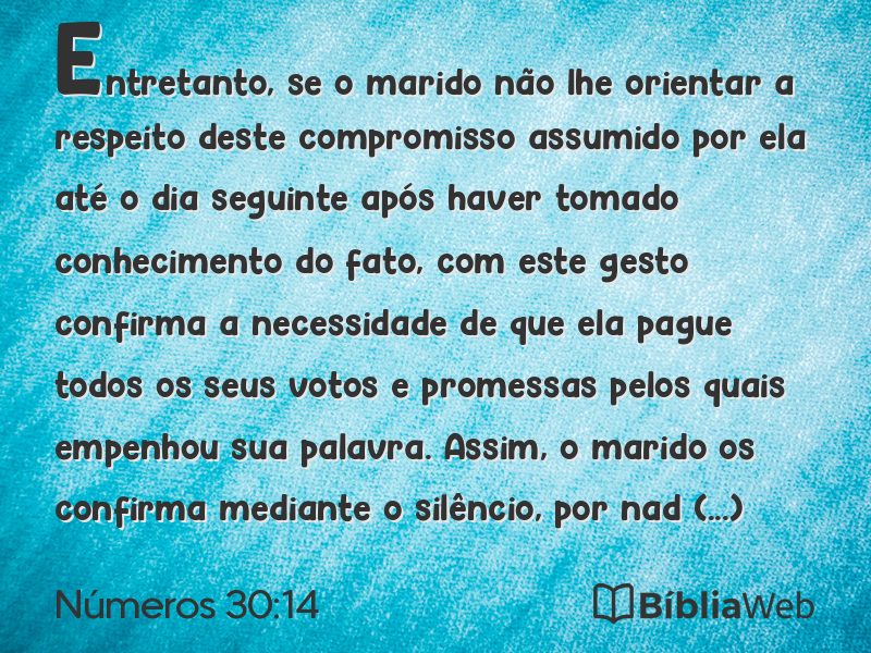 Números 30:14 em imagem para compartilhar