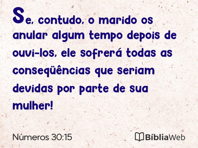 Números 30:15 em imagem para compartilhar