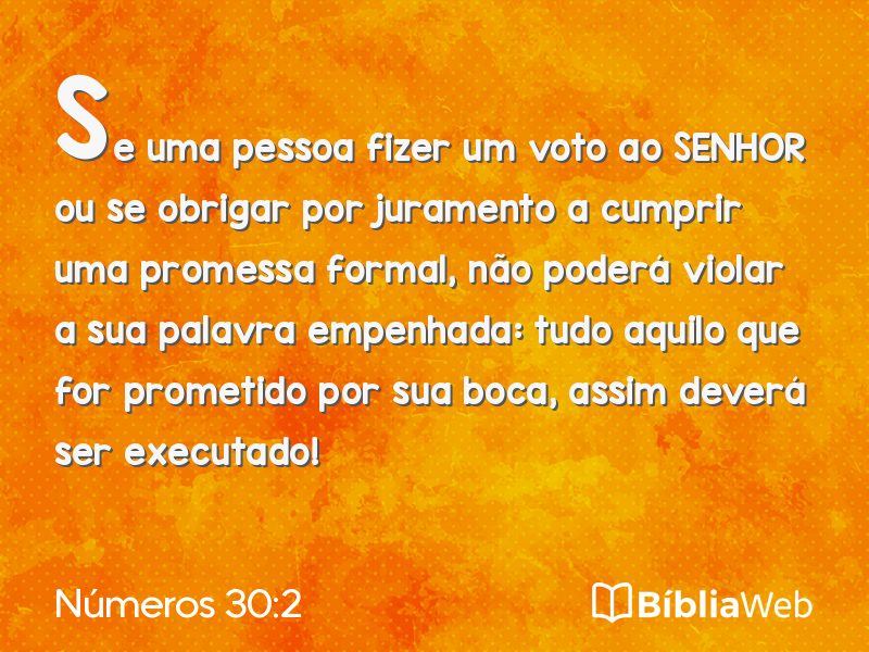 Números 30:2 em imagem para compartilhar