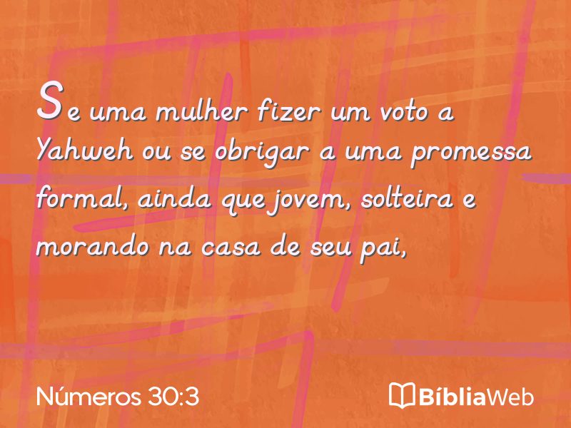 Números 30:3 em imagem para compartilhar
