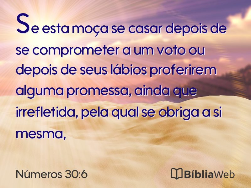 Números 30:6 em imagem para compartilhar
