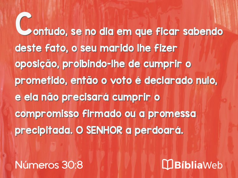 Números 30:8 em imagem para compartilhar