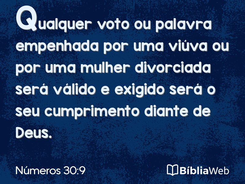 Números 30:9 em imagem para compartilhar