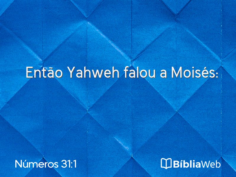 Números 31:1 em imagem para compartilhar
