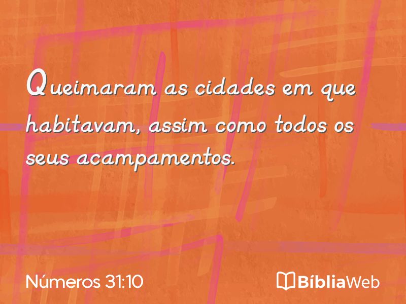 Números 31:10 em imagem para compartilhar