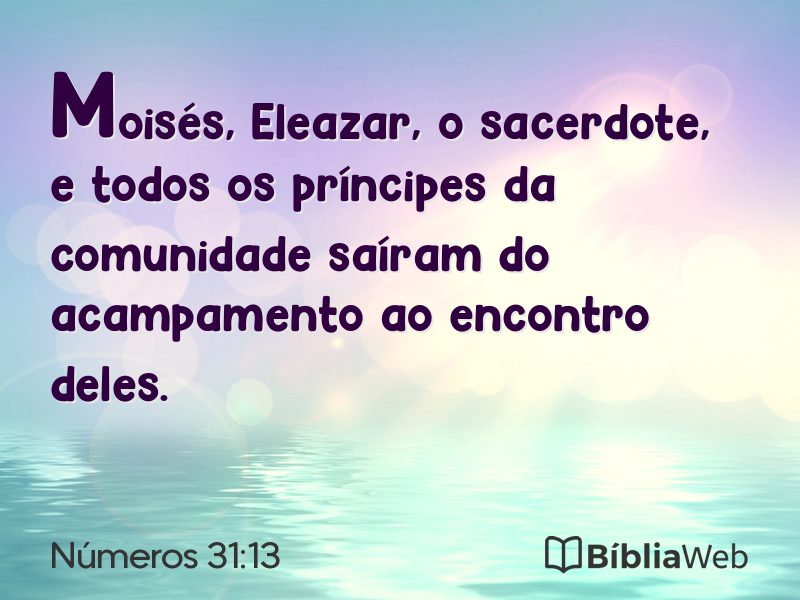 Números 31:13 em imagem para compartilhar