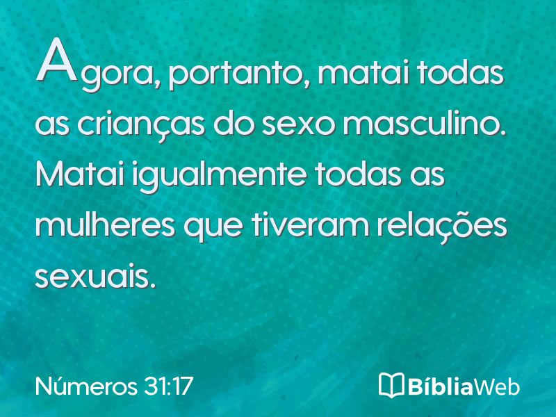 Números 31:17 em imagem para compartilhar