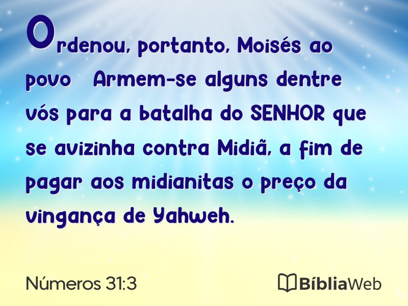 Números 31:3 em imagem para compartilhar