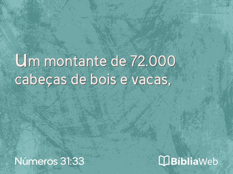 Números 31:33 em imagem para compartilhar