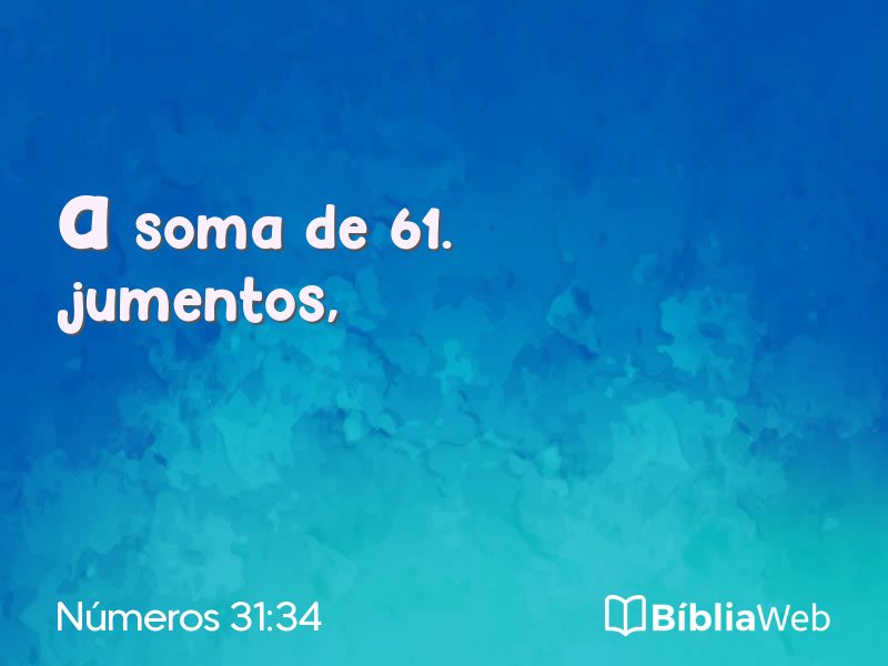 Números 31:34 em imagem para compartilhar