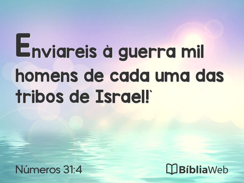 Números 31:4 em imagem para compartilhar