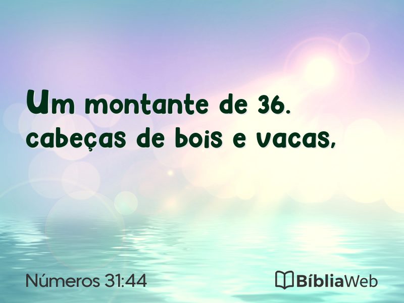 Números 31:44 em imagem para compartilhar