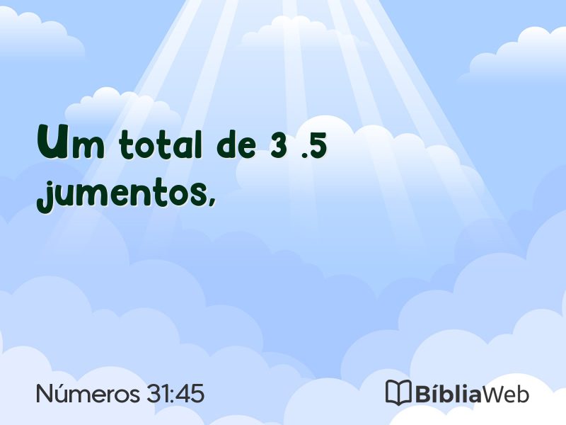 Números 31:45 em imagem para compartilhar