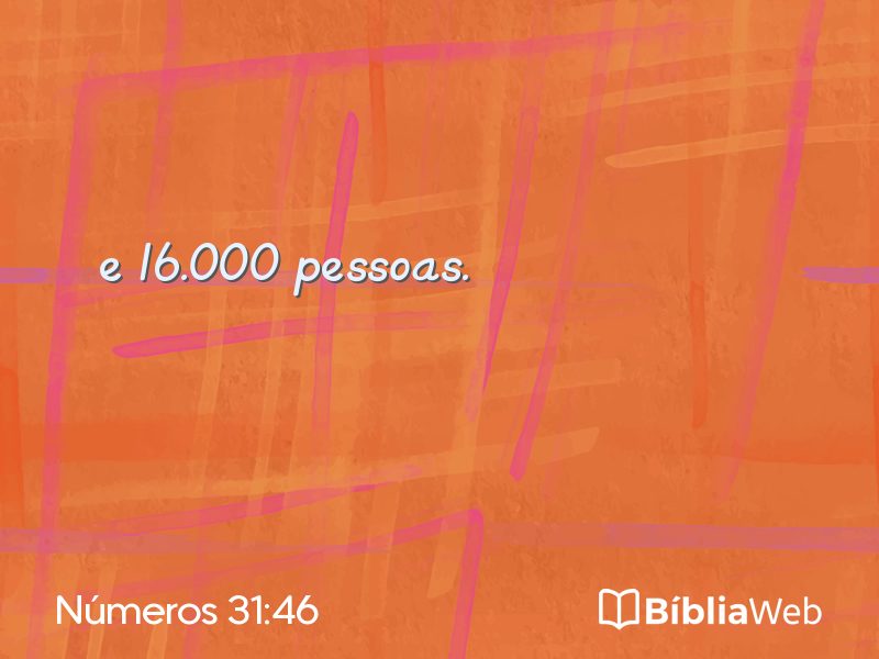 Números 31:46 em imagem para compartilhar