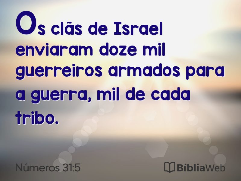 Números 31:5 em imagem para compartilhar