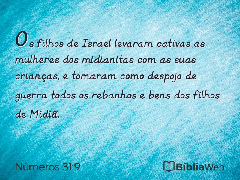 Números 31:9 em imagem para compartilhar