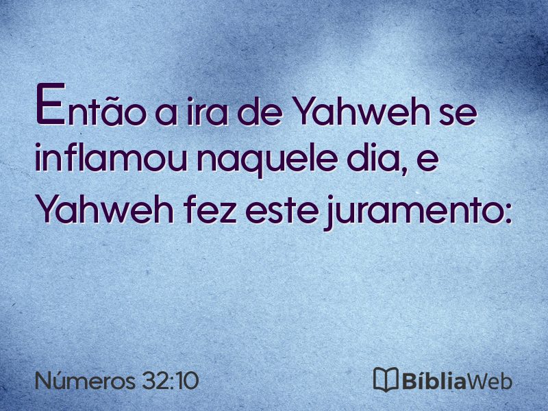 Números 32:10 em imagem para compartilhar