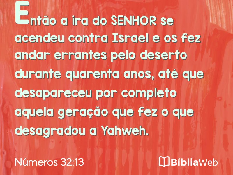 Números 32:13 em imagem para compartilhar