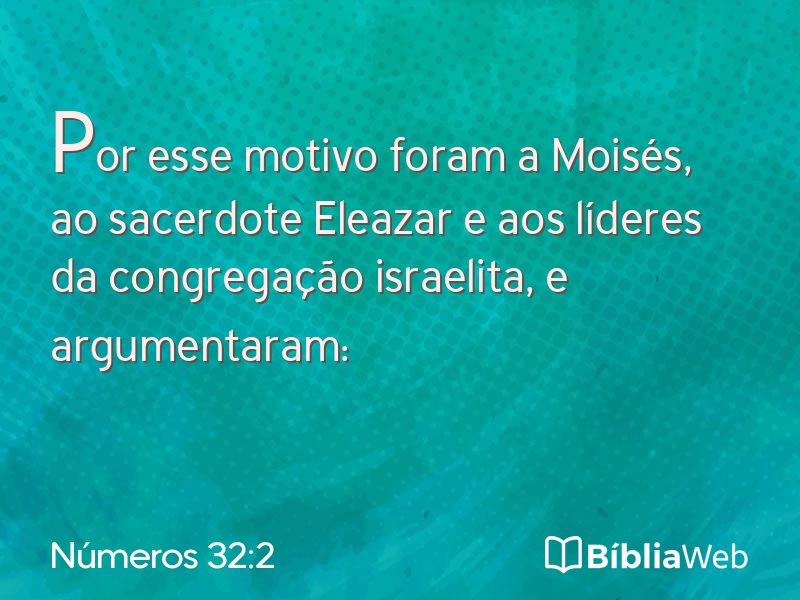 Números 32:2 em imagem para compartilhar