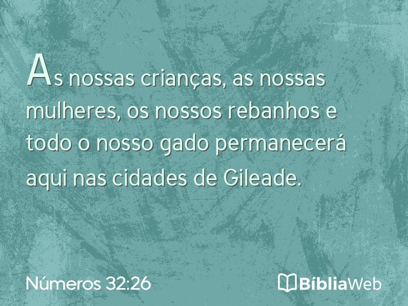 Números 32:26 em imagem para compartilhar