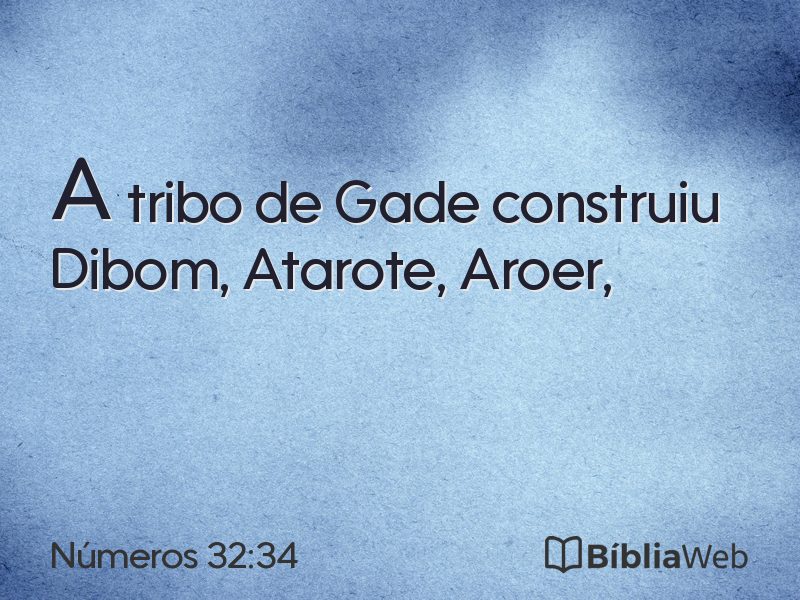 Números 32:34 em imagem para compartilhar