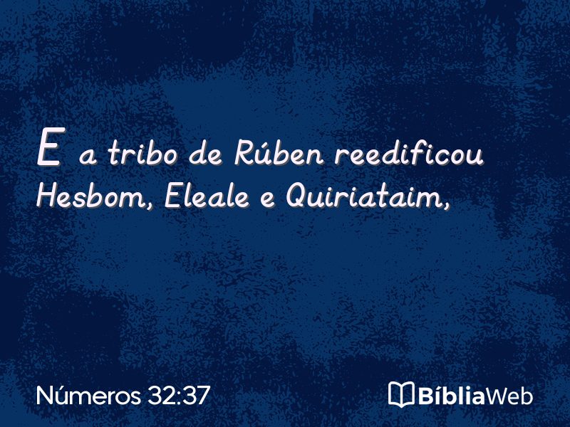 Números 32:37 em imagem para compartilhar