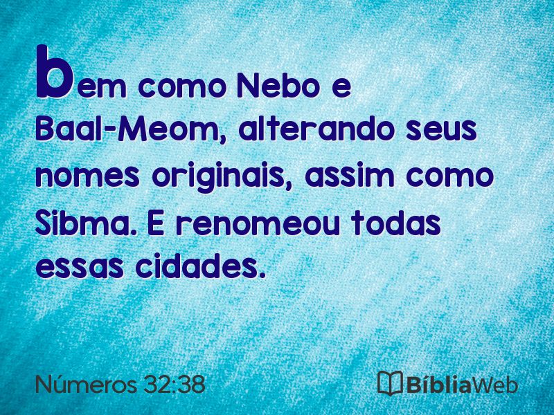Números 32:38 em imagem para compartilhar