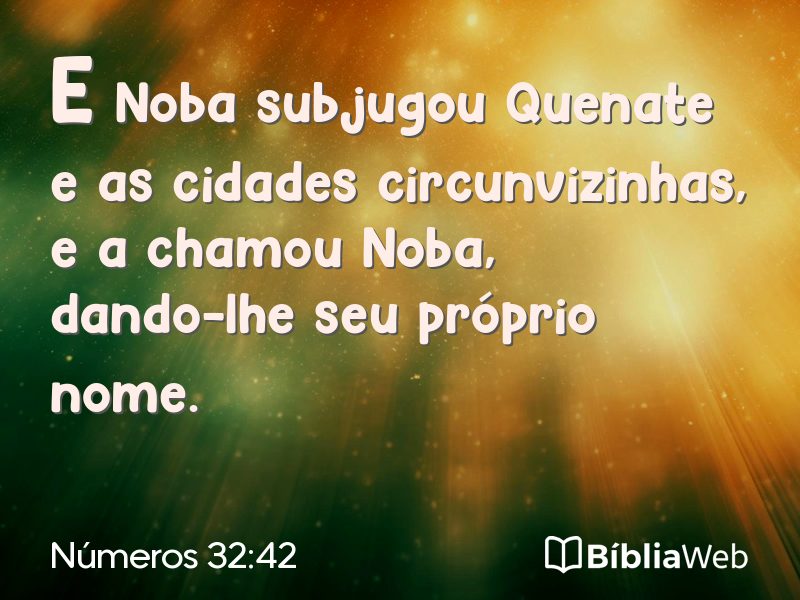 Números 32:42 em imagem para compartilhar