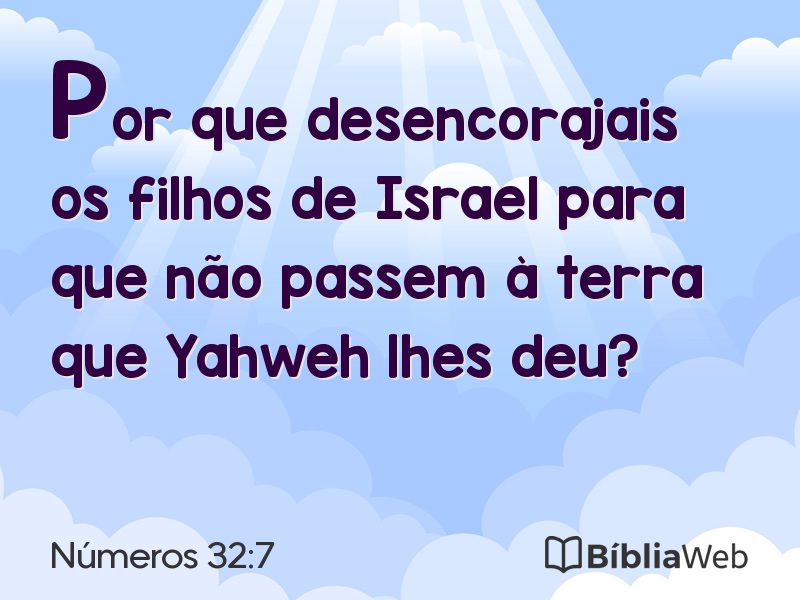Números 32:7 em imagem para compartilhar