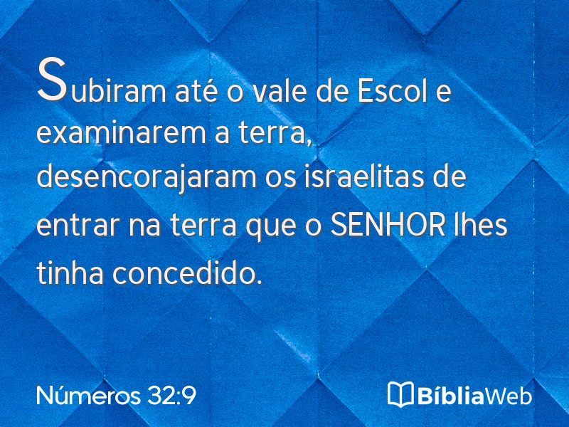 Números 32:9 em imagem para compartilhar
