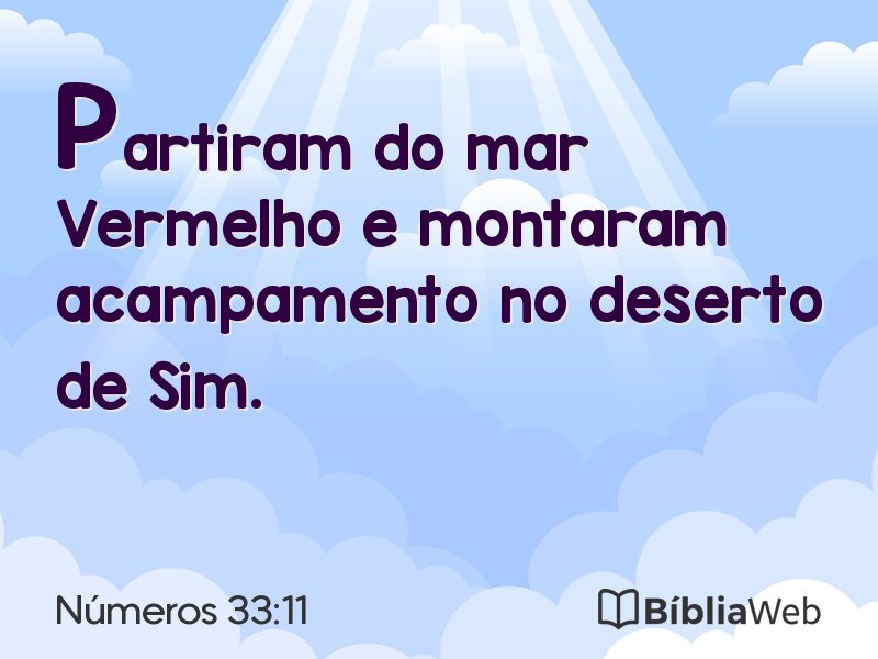 Números 33:11 em imagem para compartilhar
