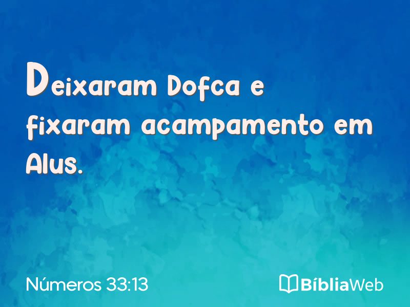 Números 33:13 em imagem para compartilhar