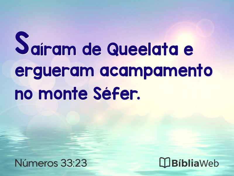 Números 33:23 em imagem para compartilhar