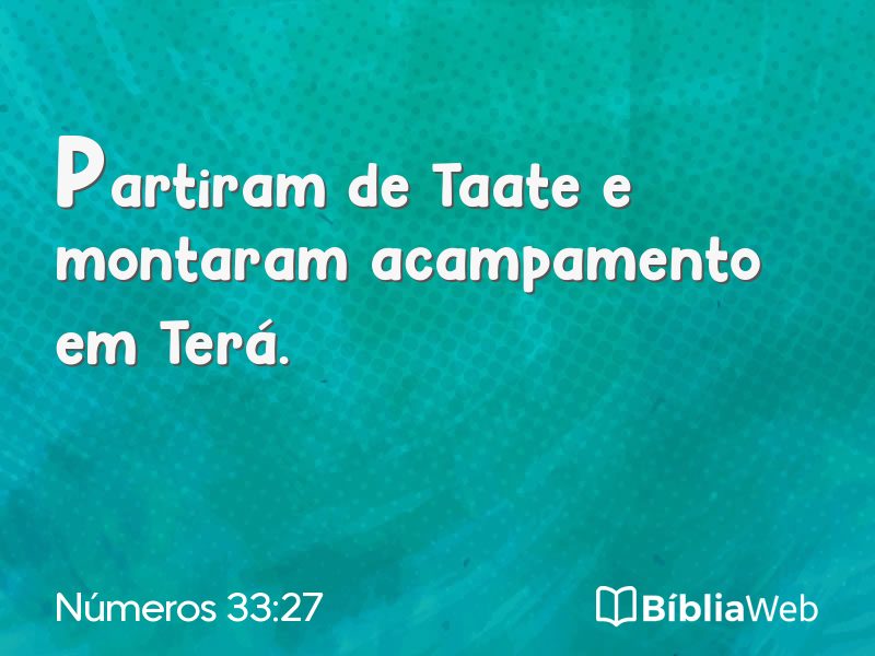 Números 33:27 em imagem para compartilhar