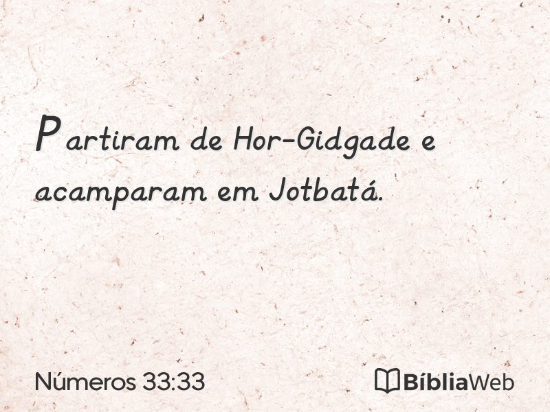 Números 33:33 em imagem para compartilhar