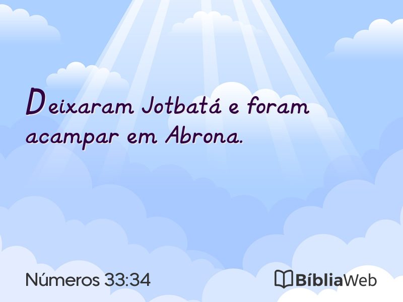 Números 33:34 em imagem para compartilhar