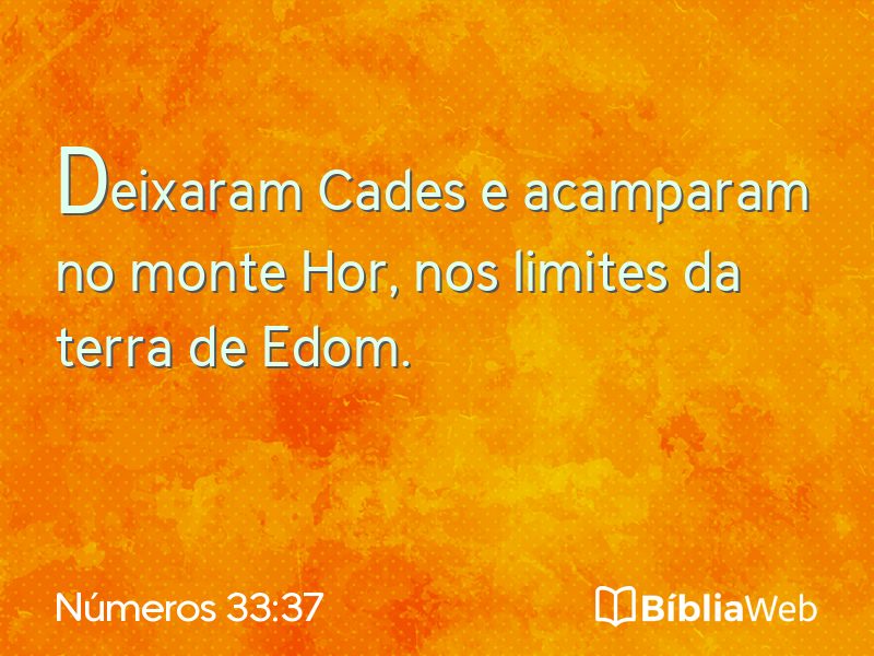 Números 33:37 em imagem para compartilhar