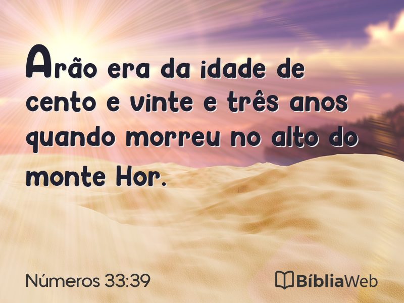 Números 33:39 em imagem para compartilhar
