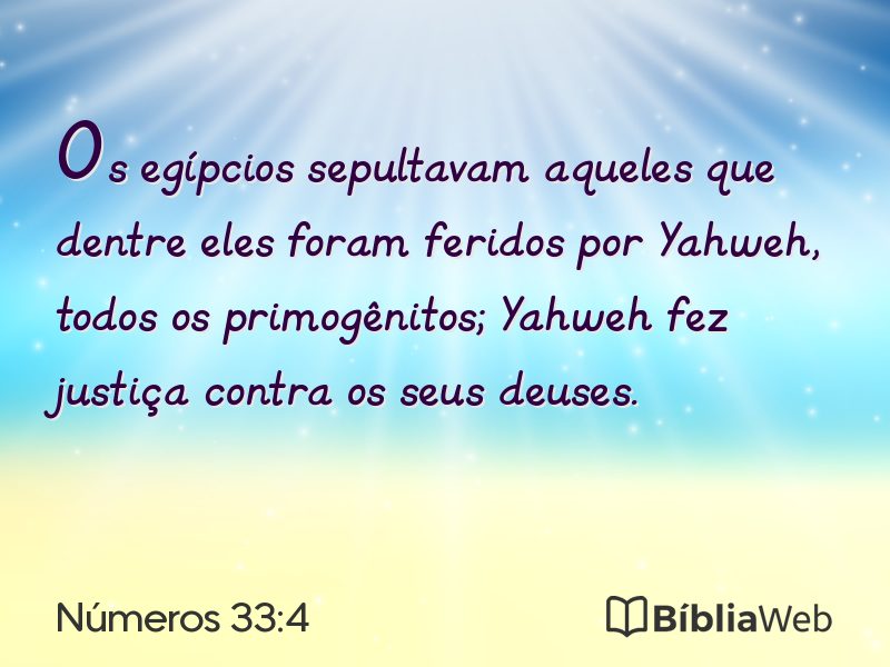 Números 33:4 em imagem para compartilhar