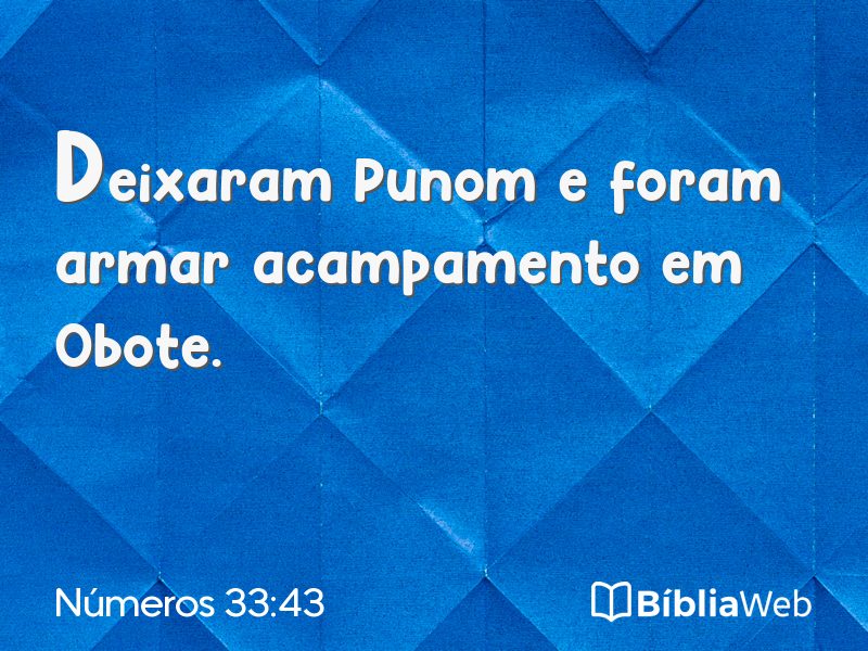 Números 33:43 em imagem para compartilhar