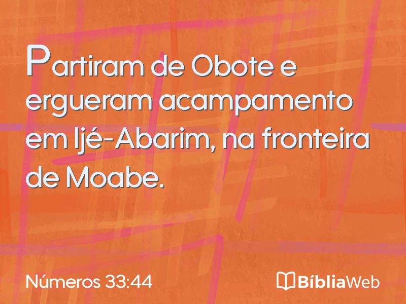 Números 33:44 em imagem para compartilhar